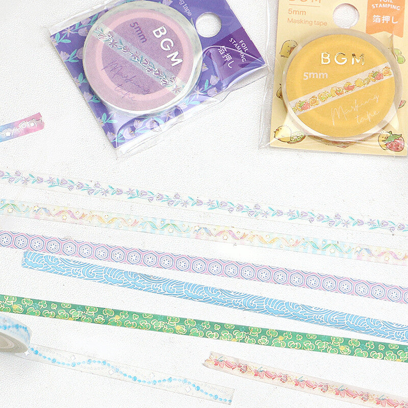 Washi Tape 5mm - Foil Stamping Ocean Wave