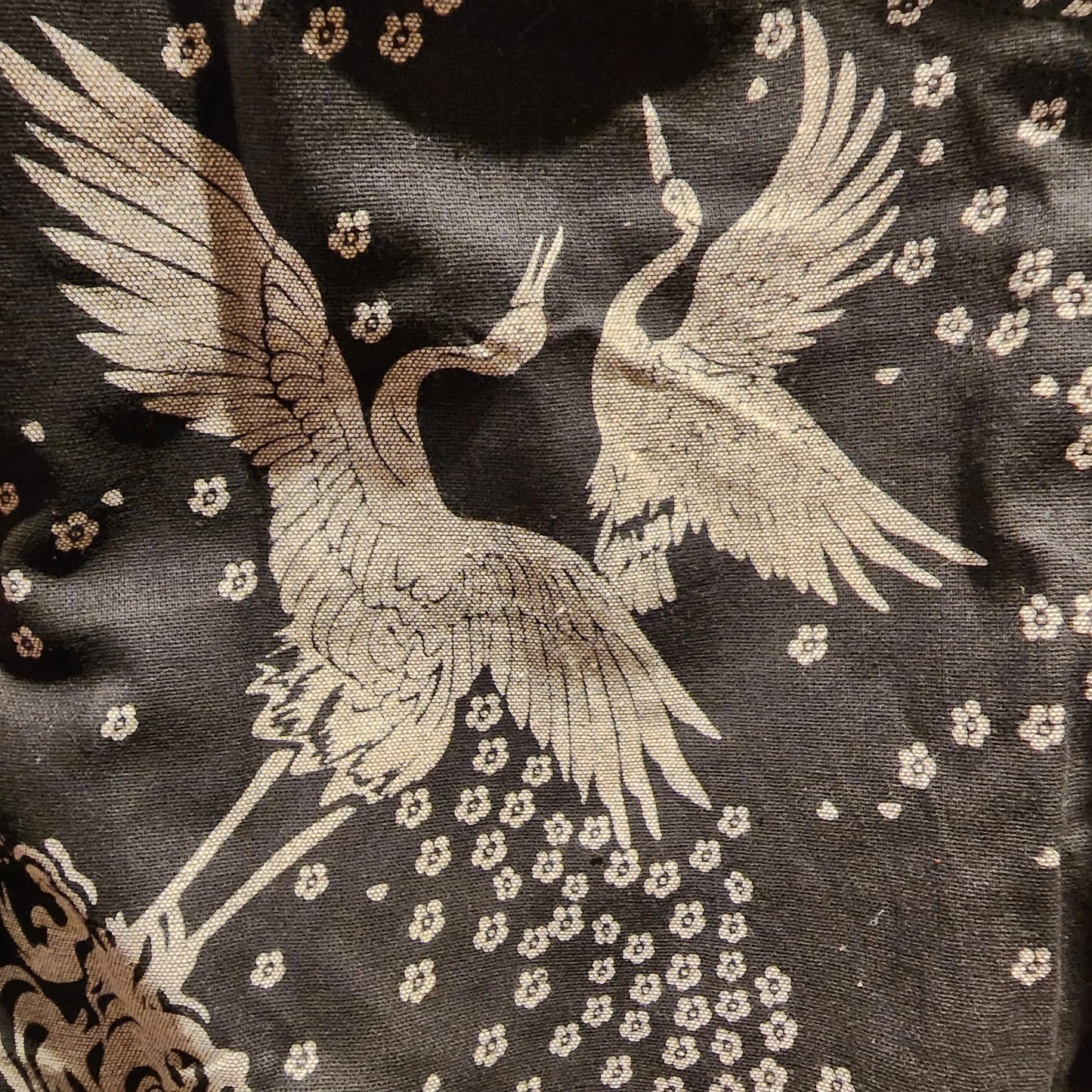 Comfy Pants - Black Crane Drawstring