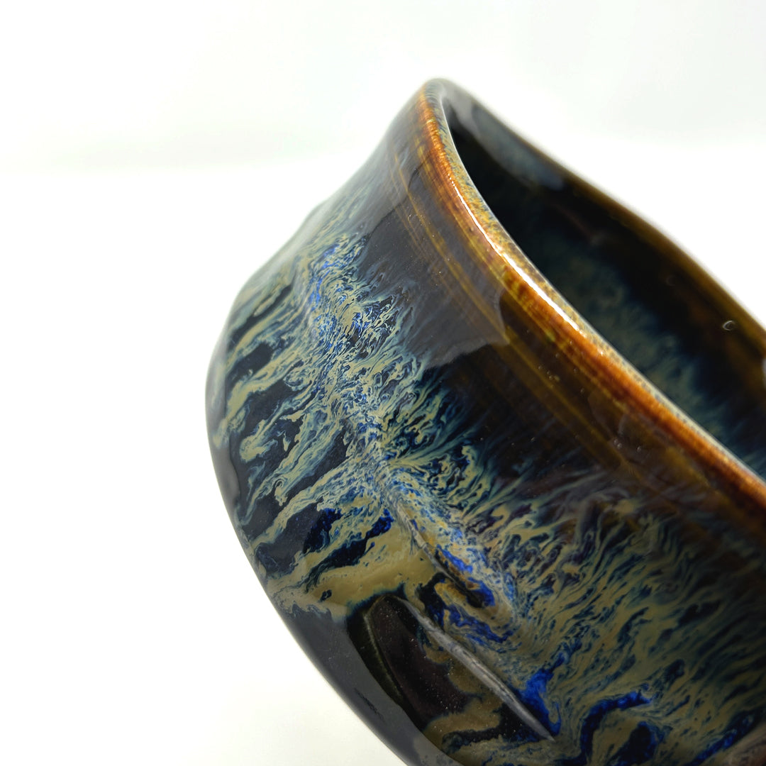 Matcha Cup - Black Blue Flow