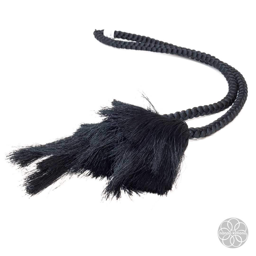 Men's Kimono Accessory - Haori Himo Black