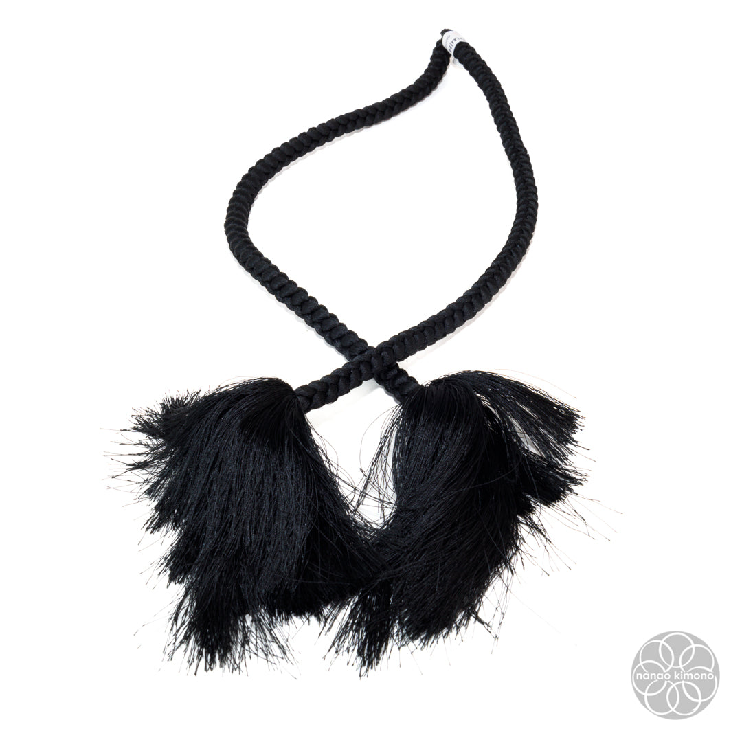 Men's Kimono Accessory - Haori Himo Black