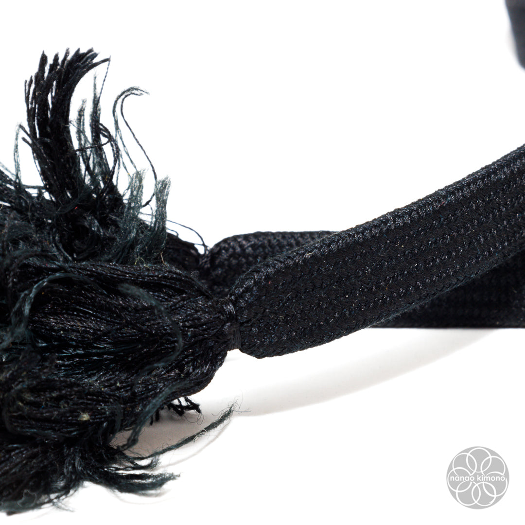 Men's Kimono Accessory - Haori Himo Black