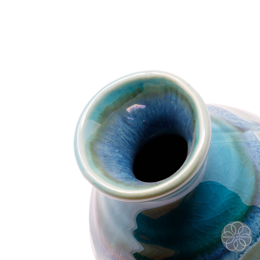 Sake Bottle - Blue Green