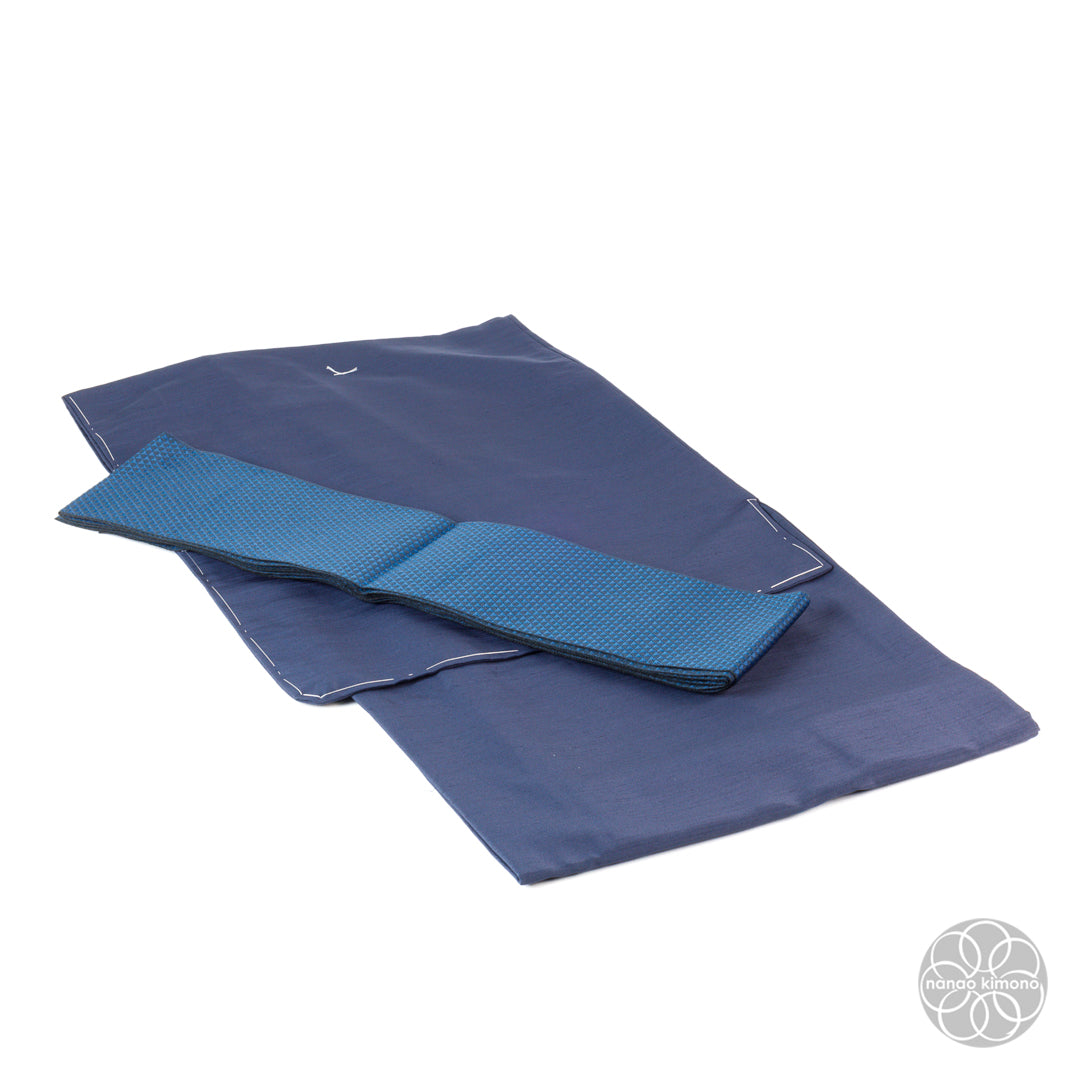 Men's Obi - Navy (triangle-woven)