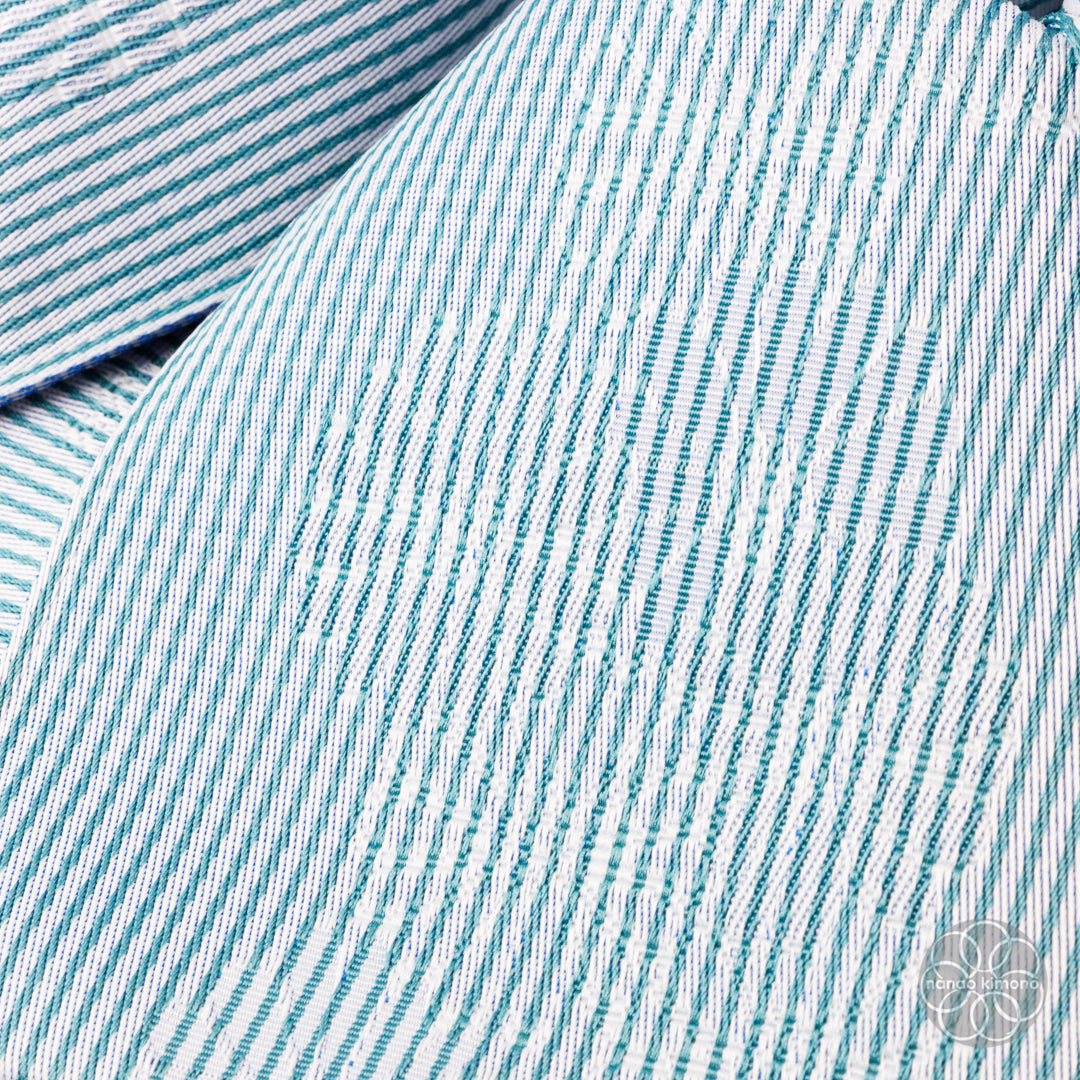 Women's Pre-tied Obi - Striped Blue