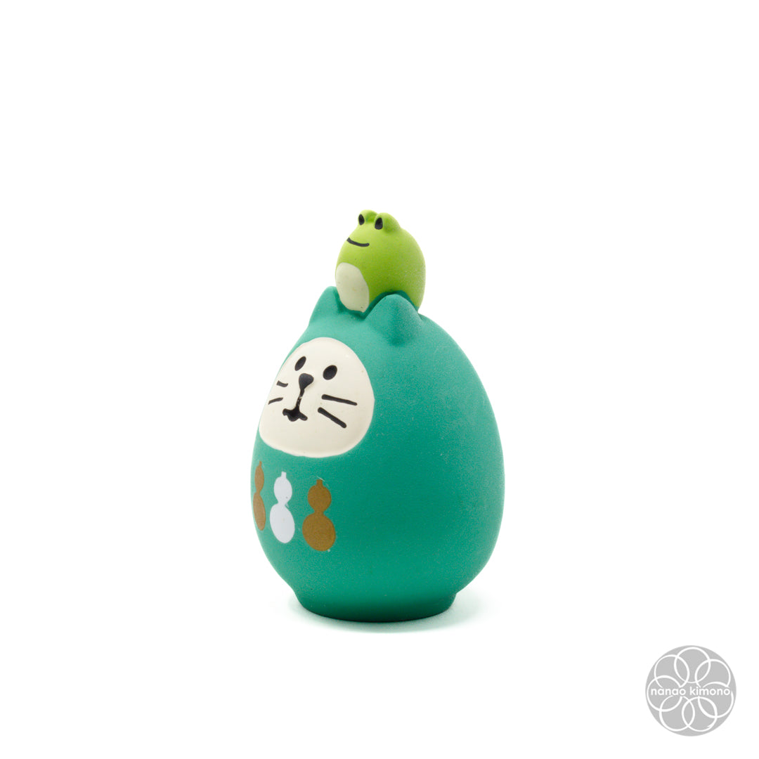 Miniature - Daruma Cat Green