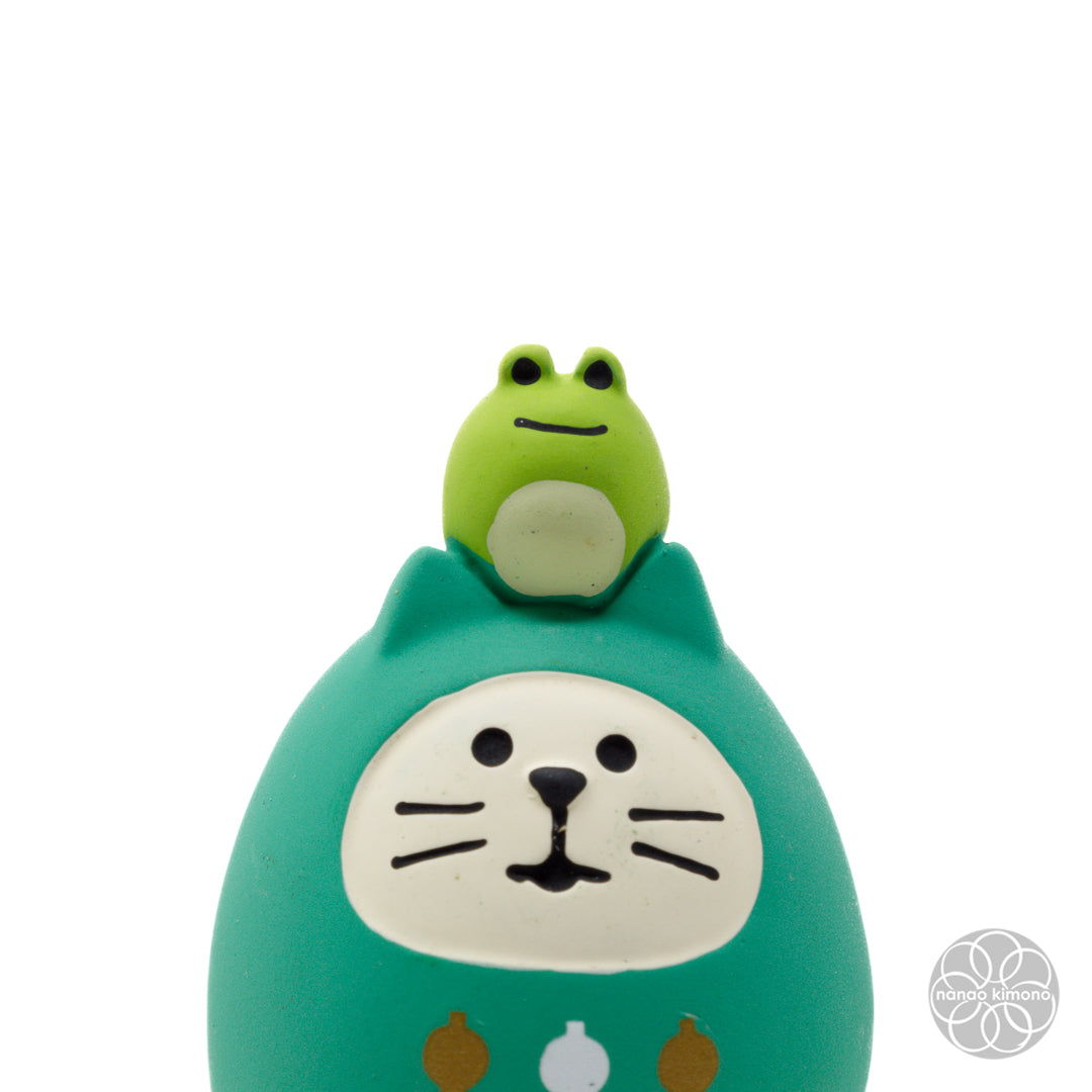 Miniature - Daruma Cat Green