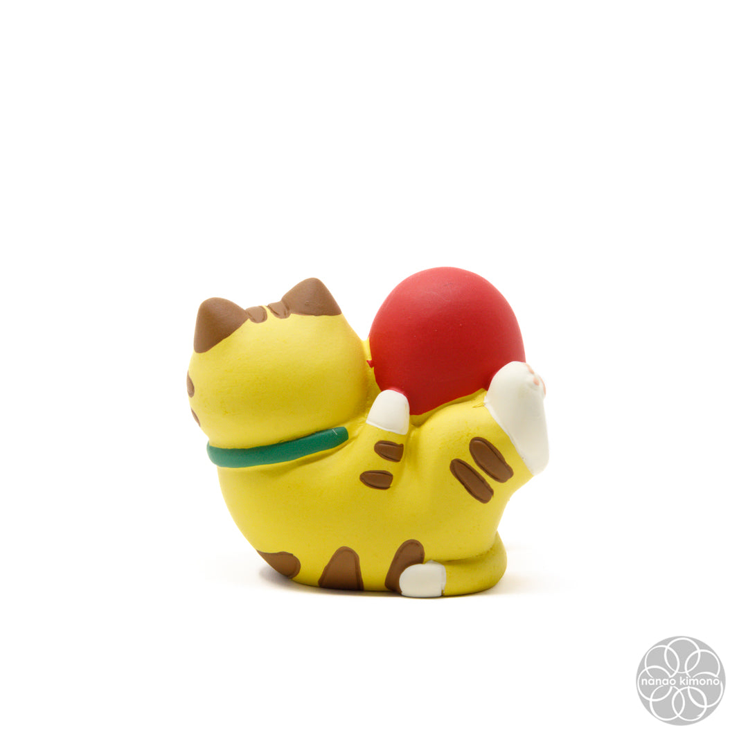 Miniature - Cat Holding Daruma
