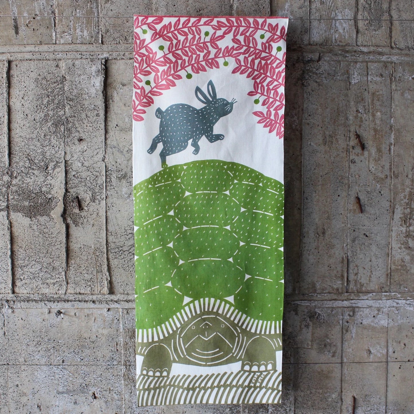 Tenugui Towel - Bunny and Turtle