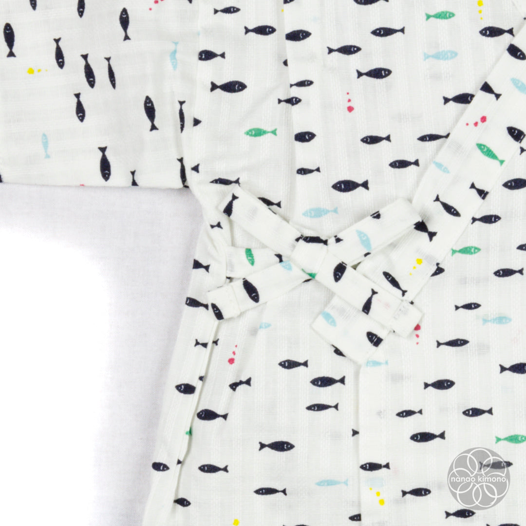 Jinbei - Kids 80 & 90cm Fish on White