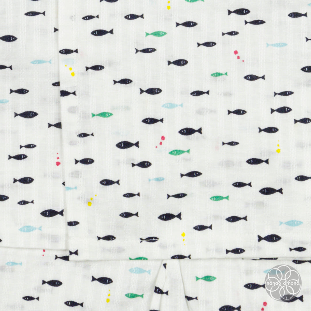 Jinbei - Kids 80 & 90cm Fish on White