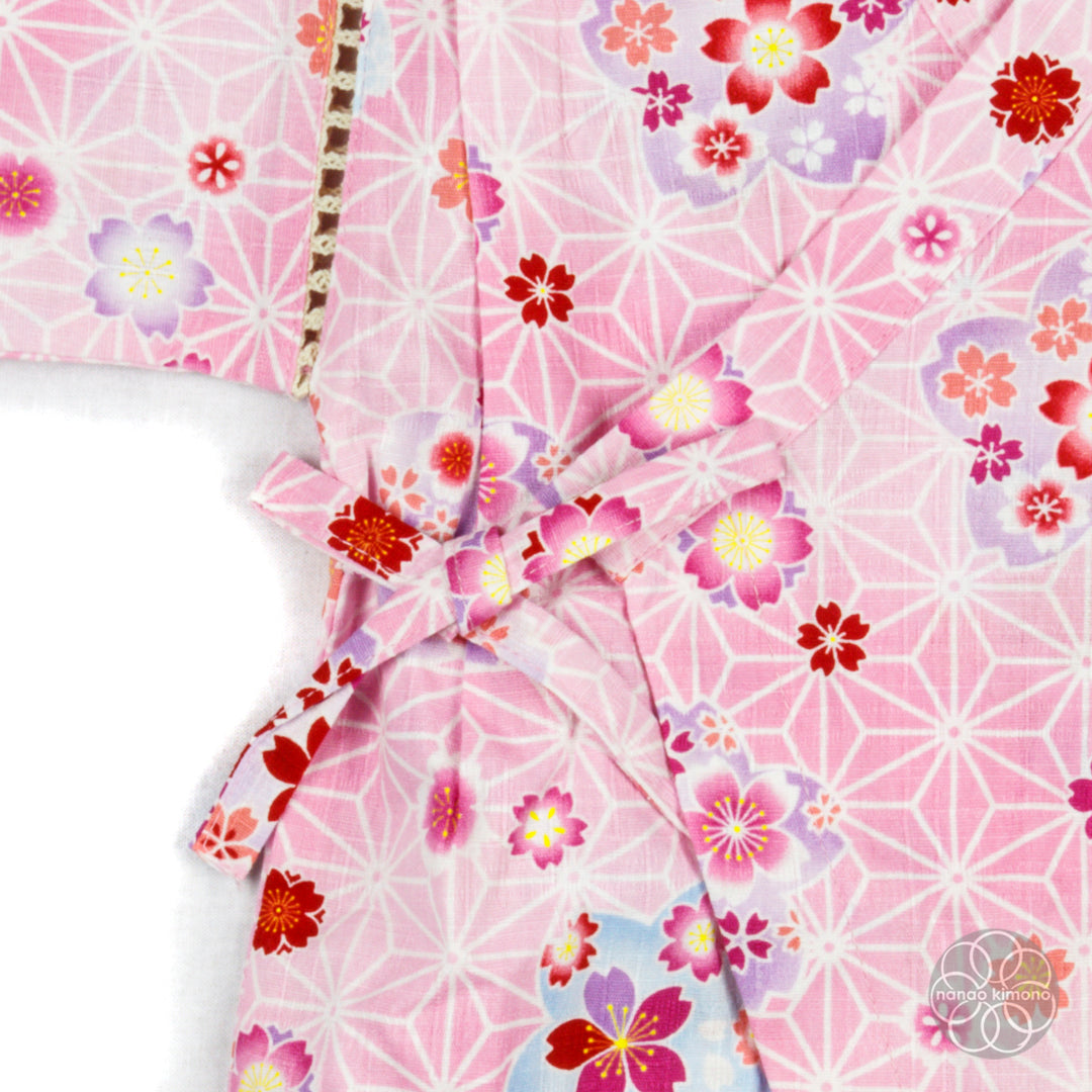 Jinbei - Kids 80cm Flowers on Pink