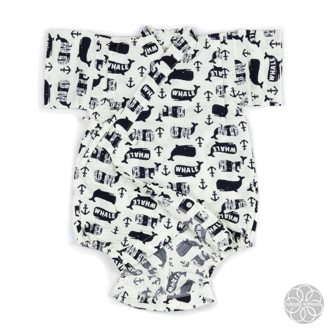 Jinbei - Kids 80cm Whale on White