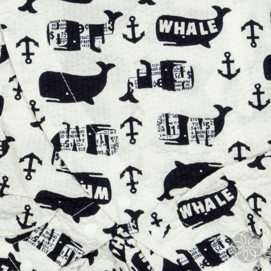 Jinbei - Kids 80cm Whale on White