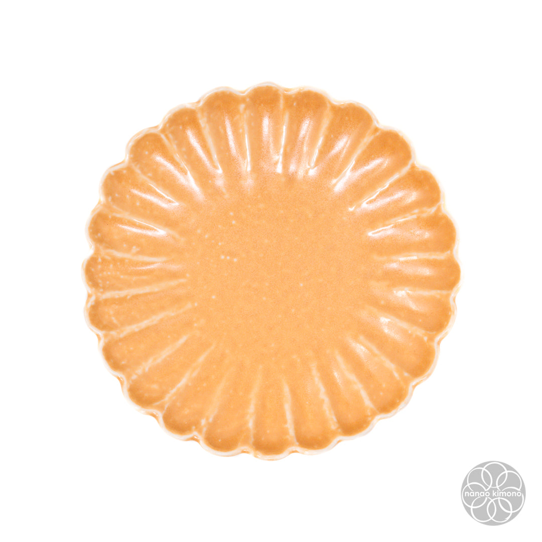 Plate - Kiku Flower M - Orange