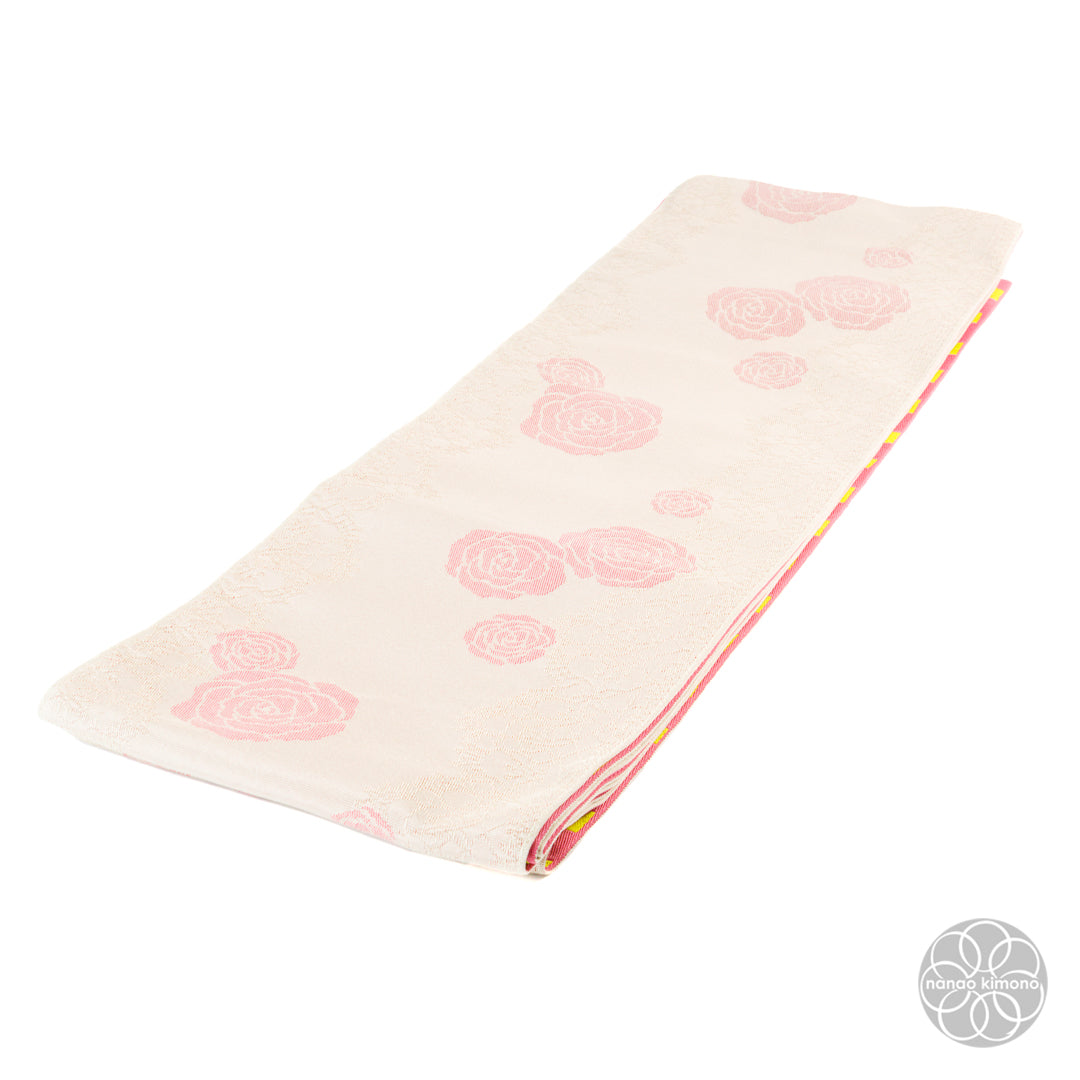 Women's Obi - Reversible Checkered Roses