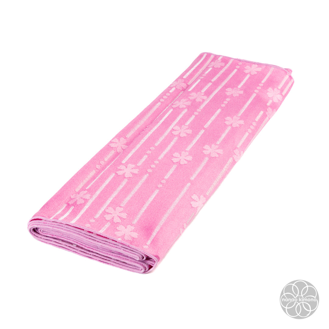 Women's Heko Obi - Reversible Flowers Pink