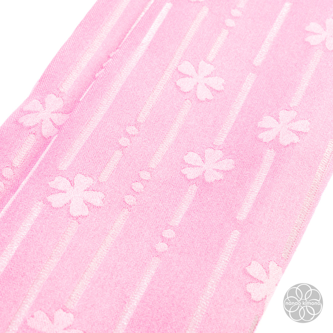 Women's Heko Obi - Reversible Flowers Pink