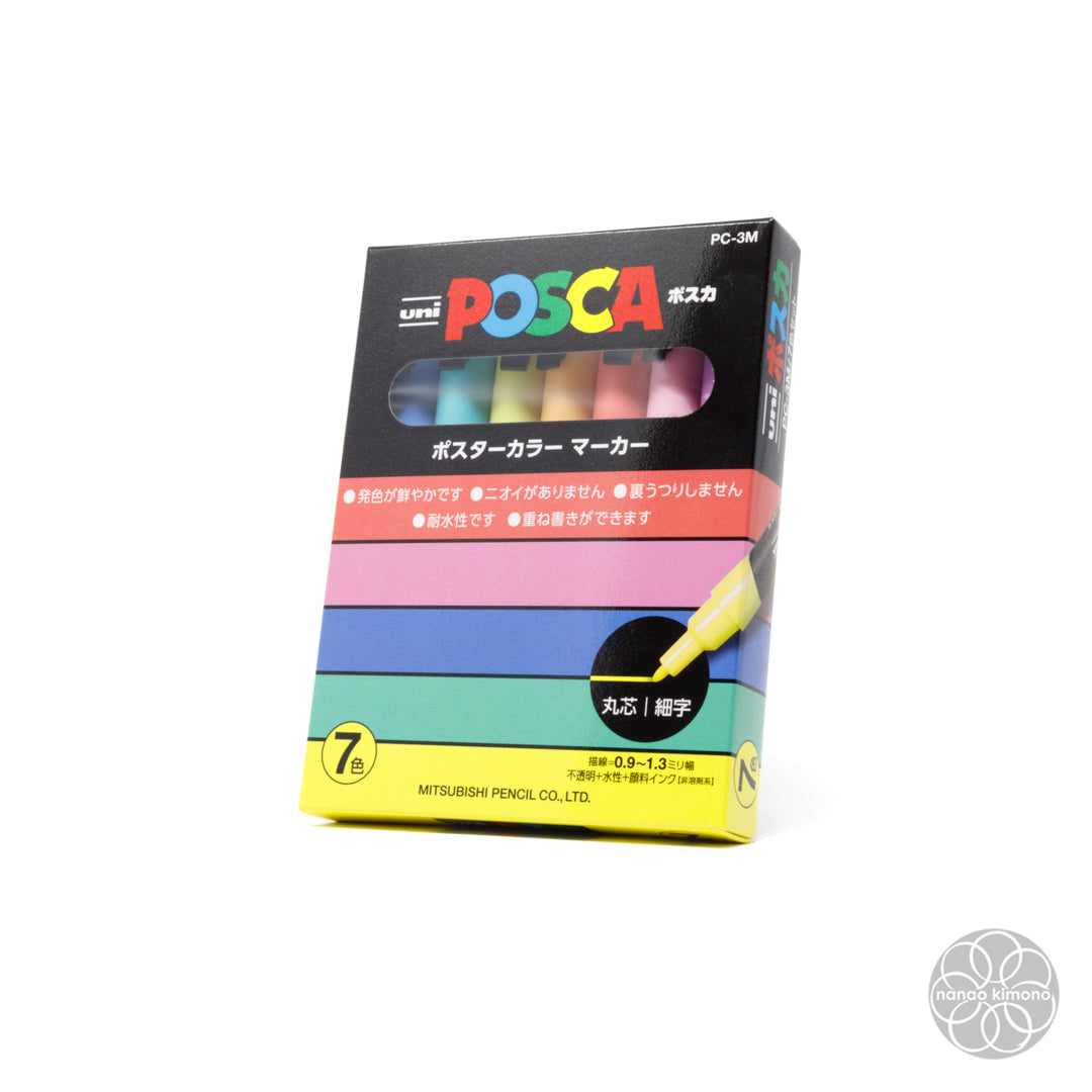 Posca - 7 Pastel Colours 0.9-1.3mm