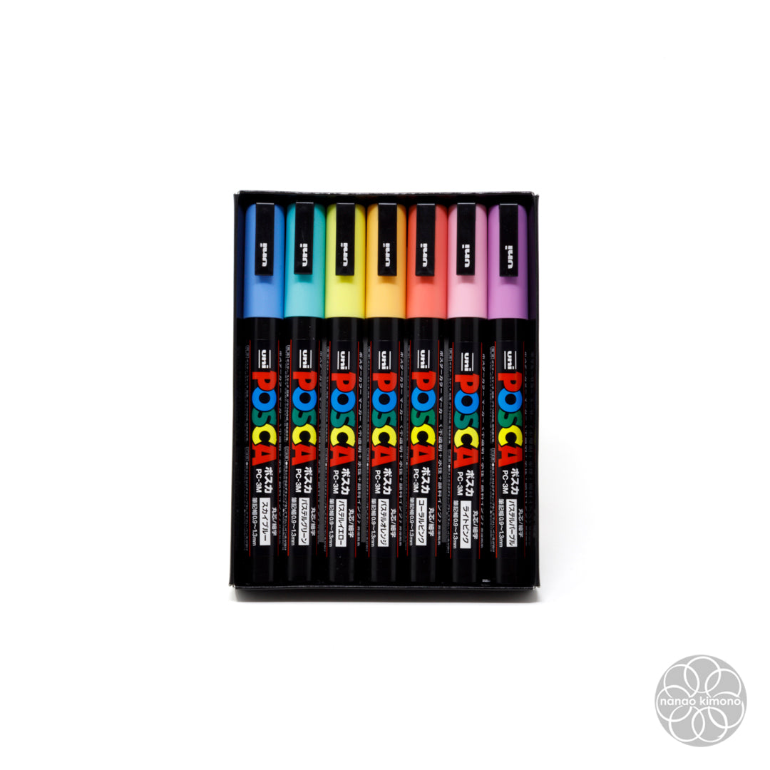 Posca - 7 Pastel Colours 0.9-1.3mm