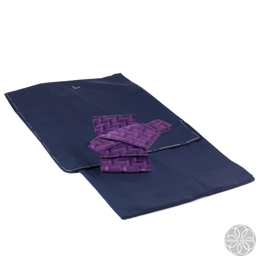 Men's Pre-tied Obi - Purple