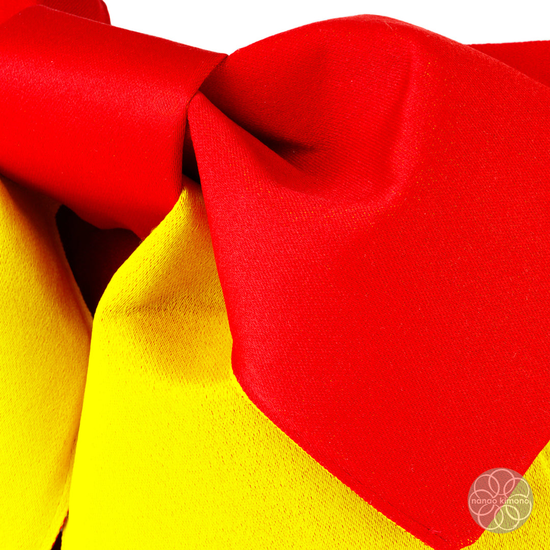 Women's Pre-tied Obi - Red & Yellow
