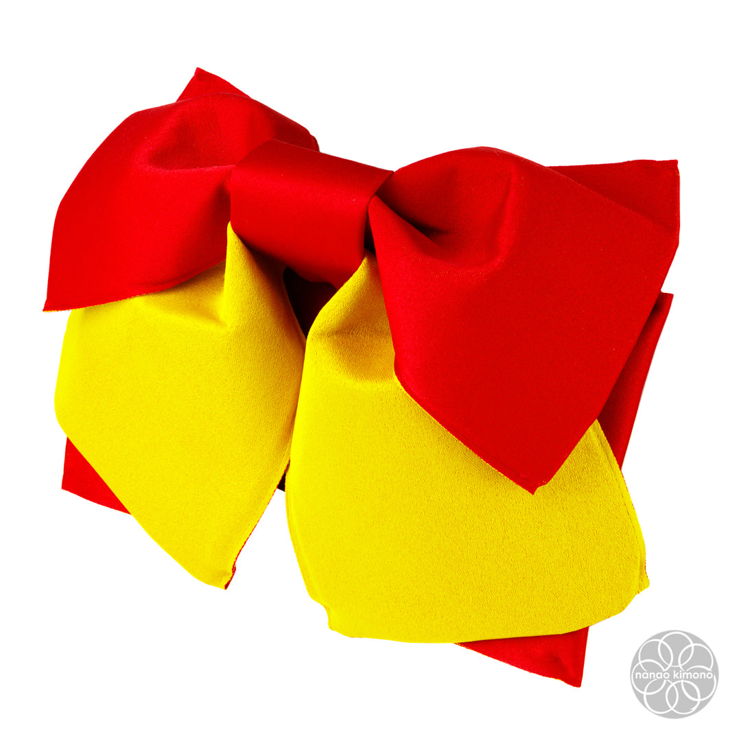 Women's Pre-tied Obi - Red & Yellow