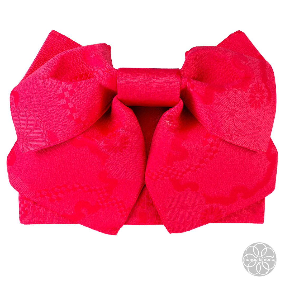 Women's Pre-tied Obi - Dark Pink