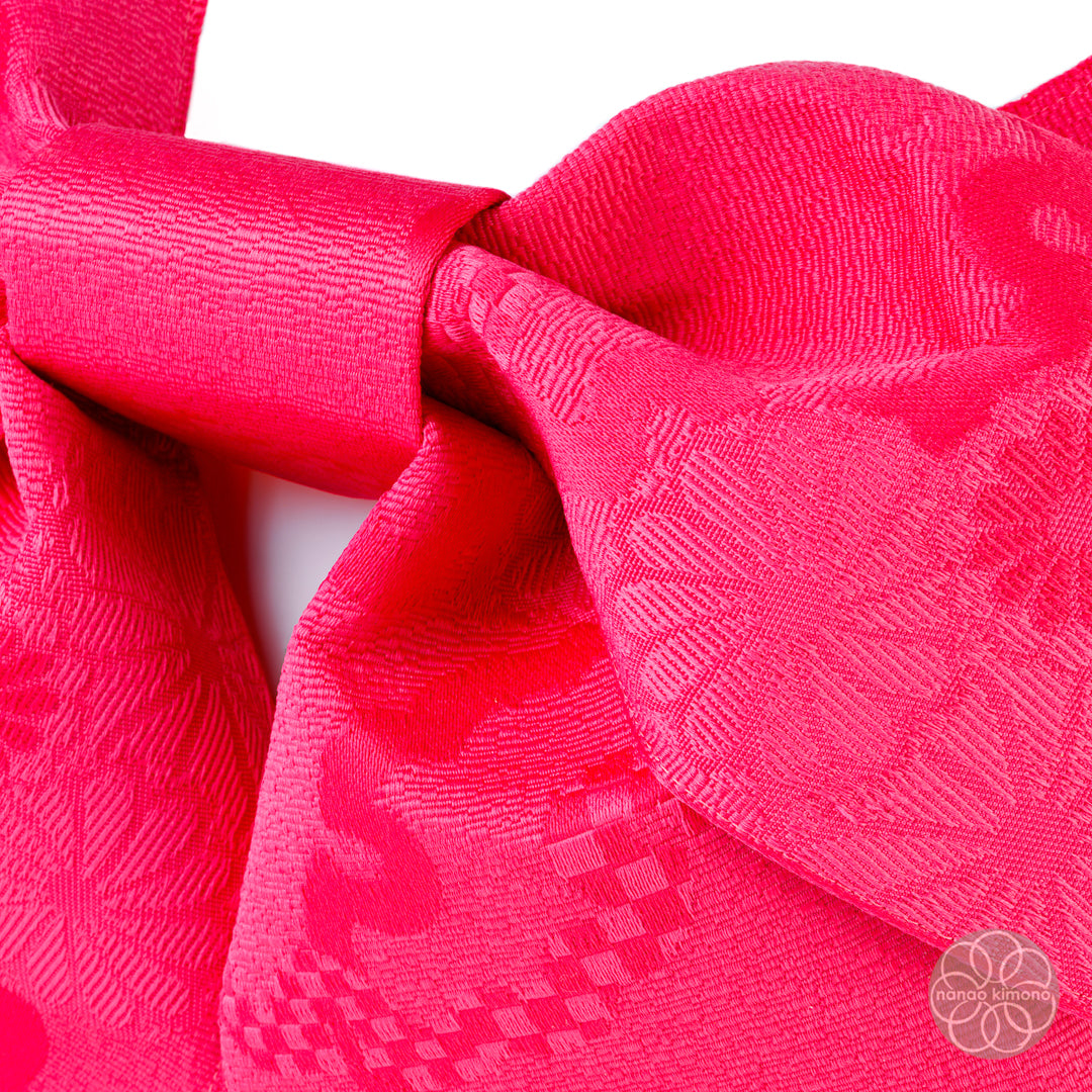 Women's Pre-tied Obi - Dark Pink