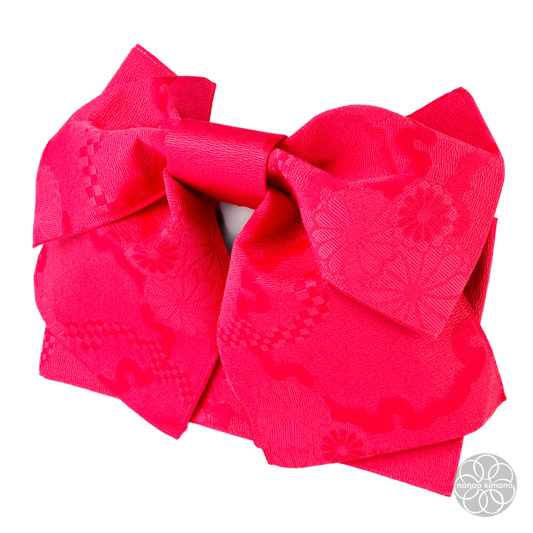 Women's Pre-tied Obi - Dark Pink