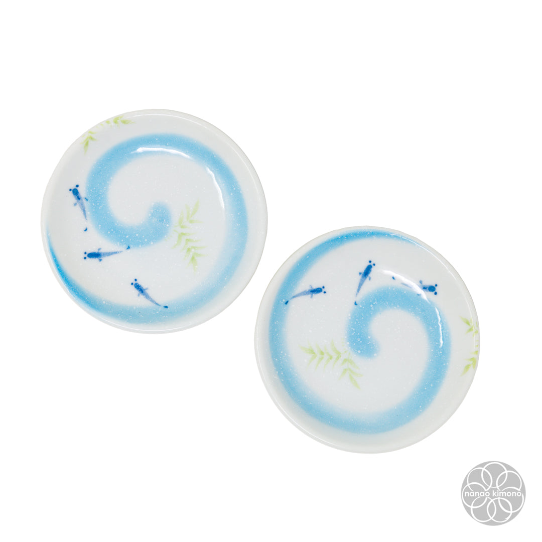 Soy Sauce Dish - Blue Medaka