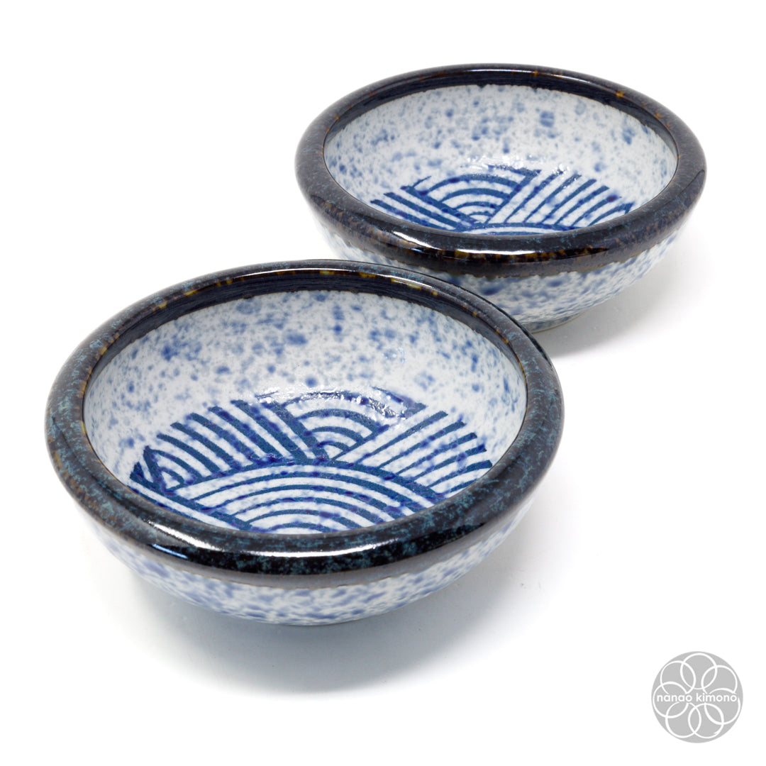 Bowl - Seigaiha Wave Navy