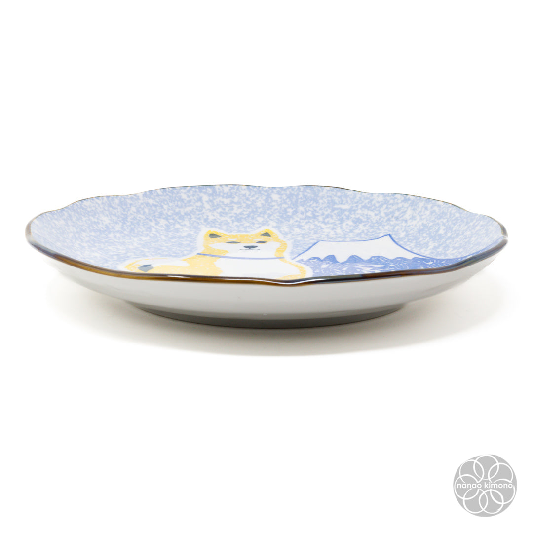 Plate - Shiba Mt. Fujj Blue