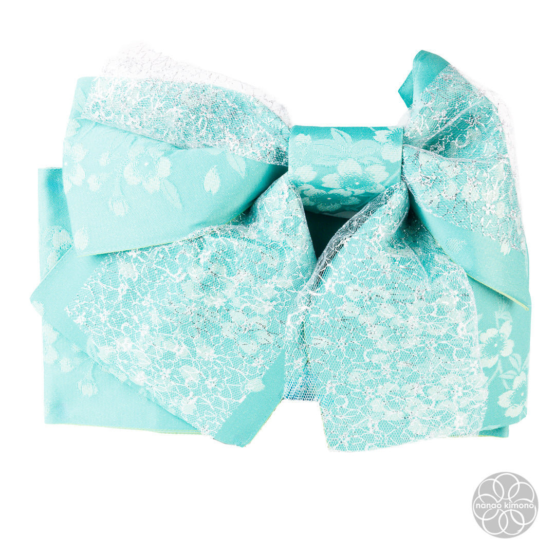Women's Pre-tied Obi - Lace Teal
