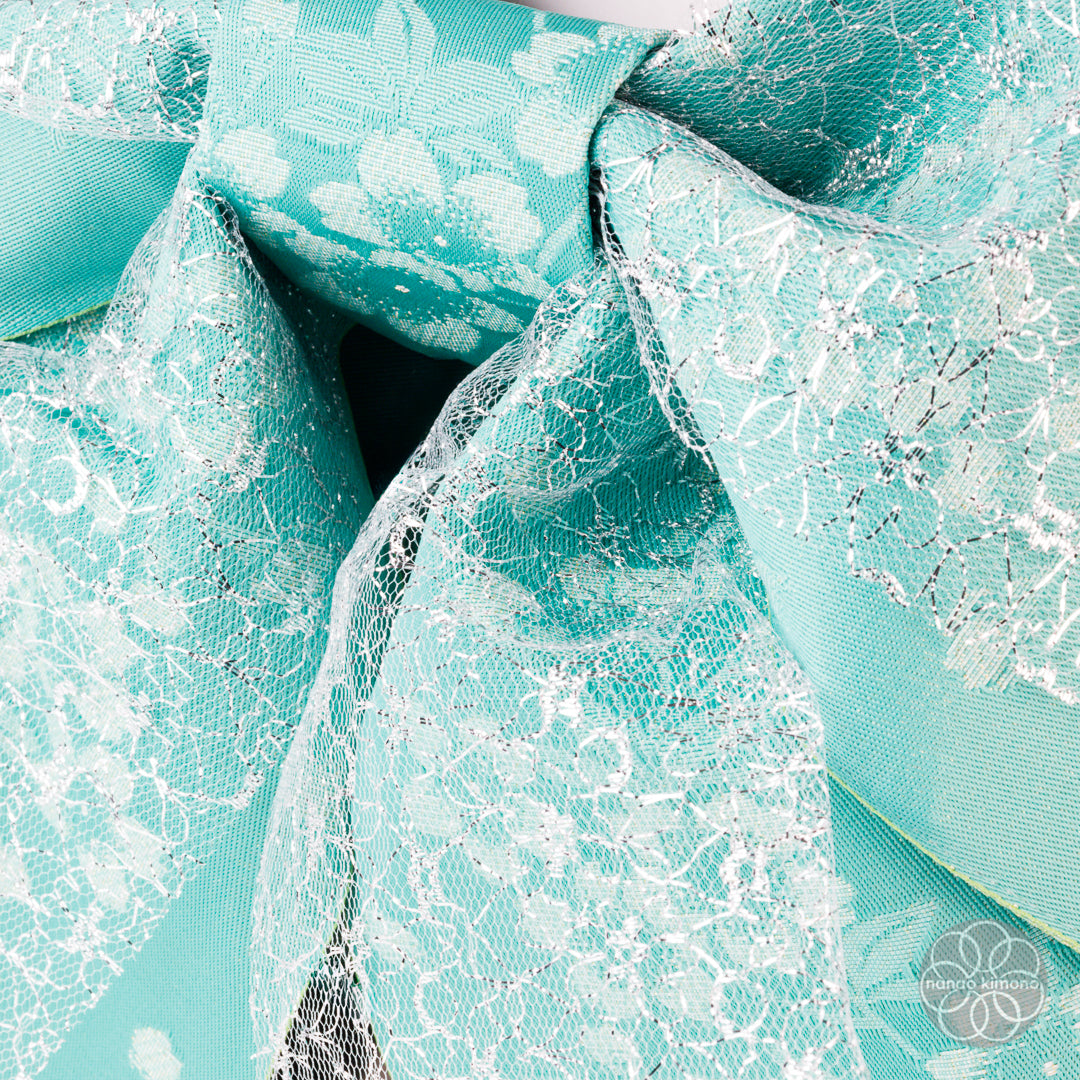Women's Pre-tied Obi - Lace Teal