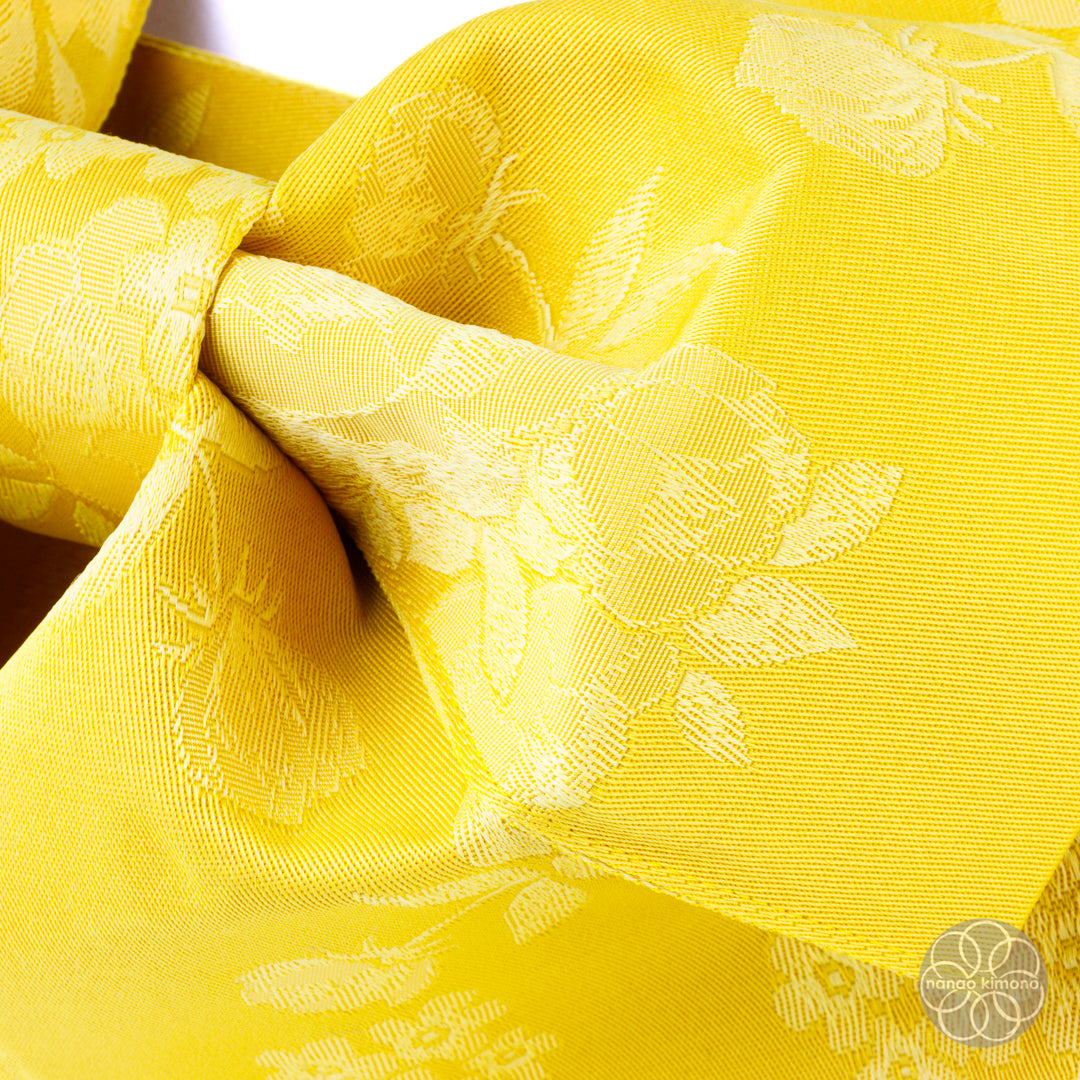 Women's Pre-tied Obi - Flowers Yellow