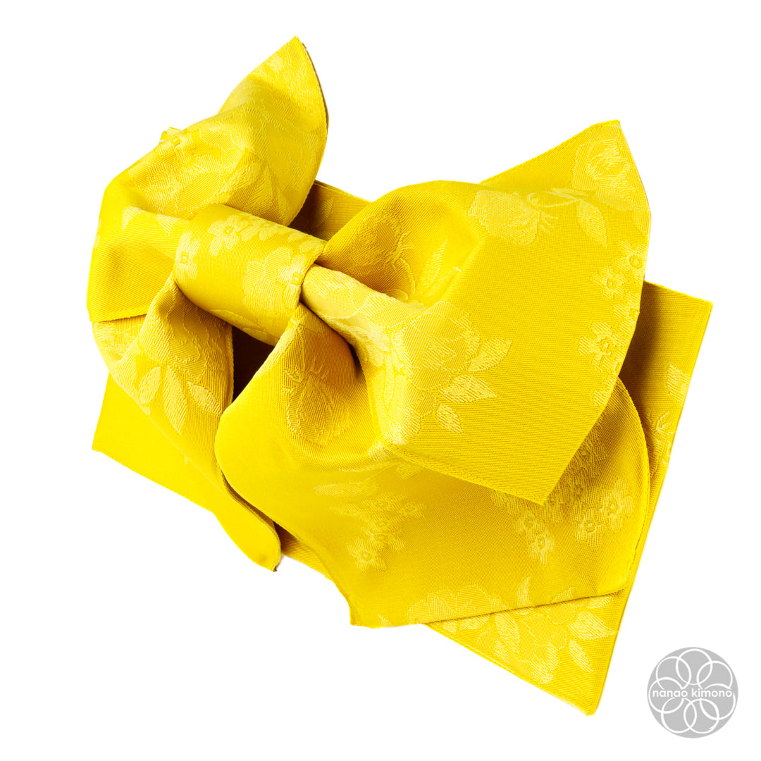Women's Pre-tied Obi - Flowers Yellow