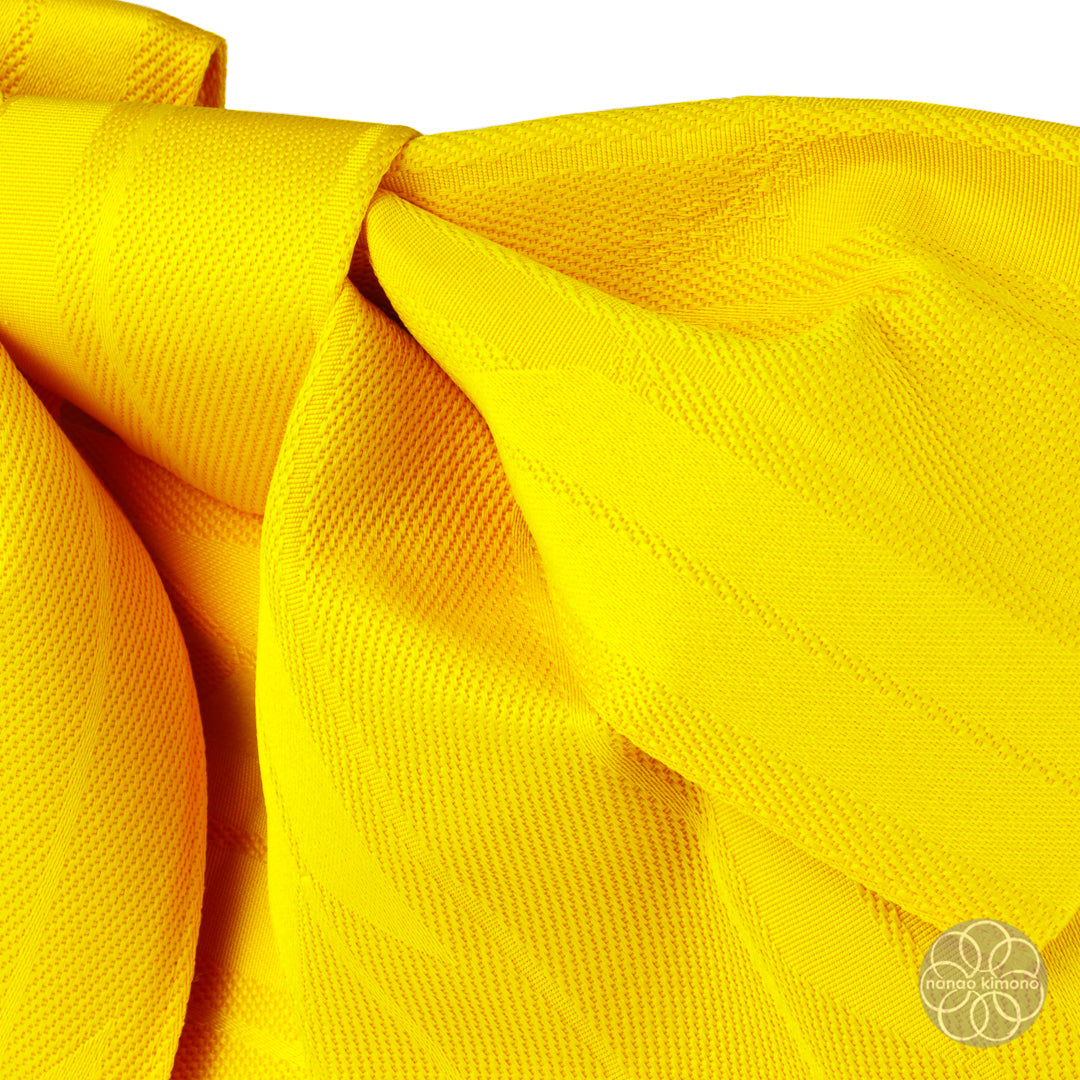 Women's Pre-tied Obi - Yagasuri Yellow