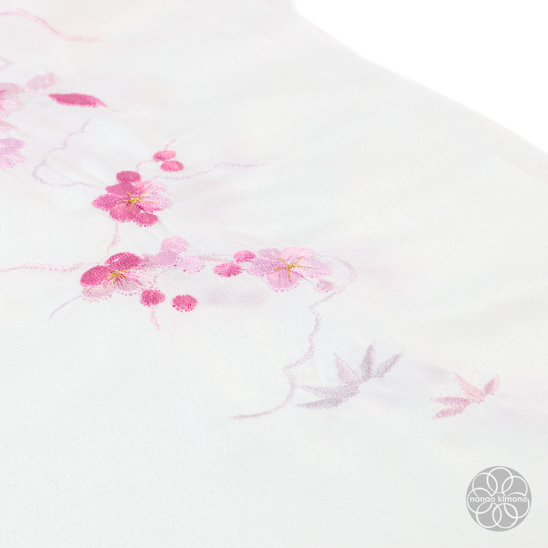 Women's Kimono Accessory - Han-Eri Momo Flower