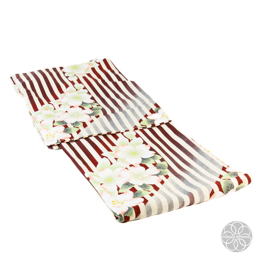 Women's Washable Kimono - Flowers & Stripes