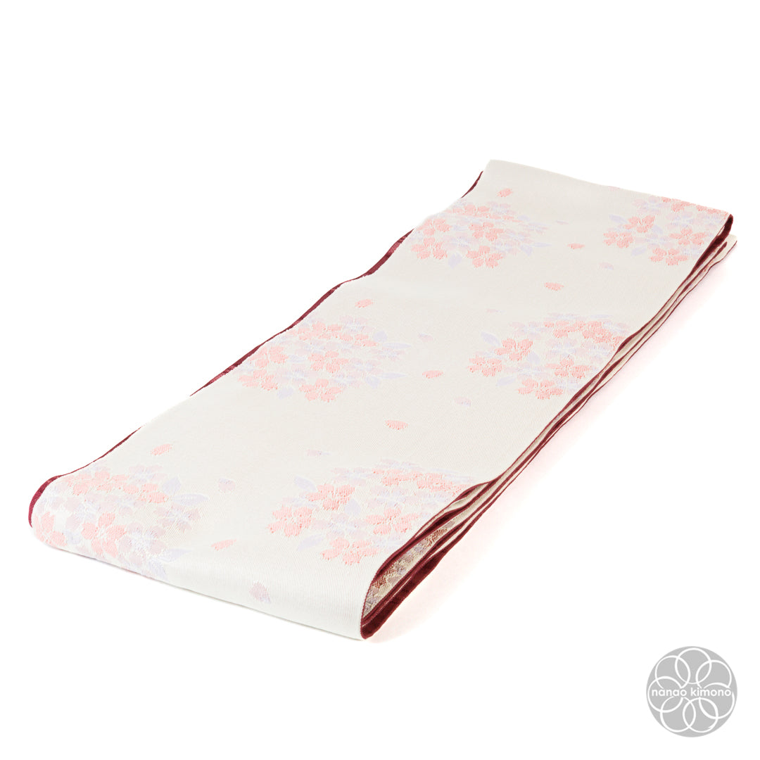 Women's Kimono Obi - Red & White Reversible