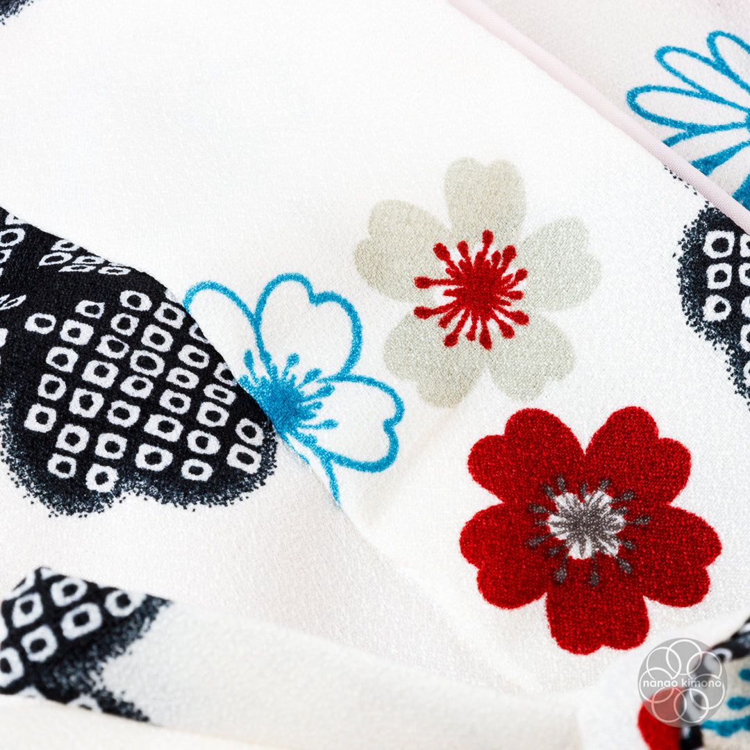 Women's Two-Piece Kimono - Flowers White