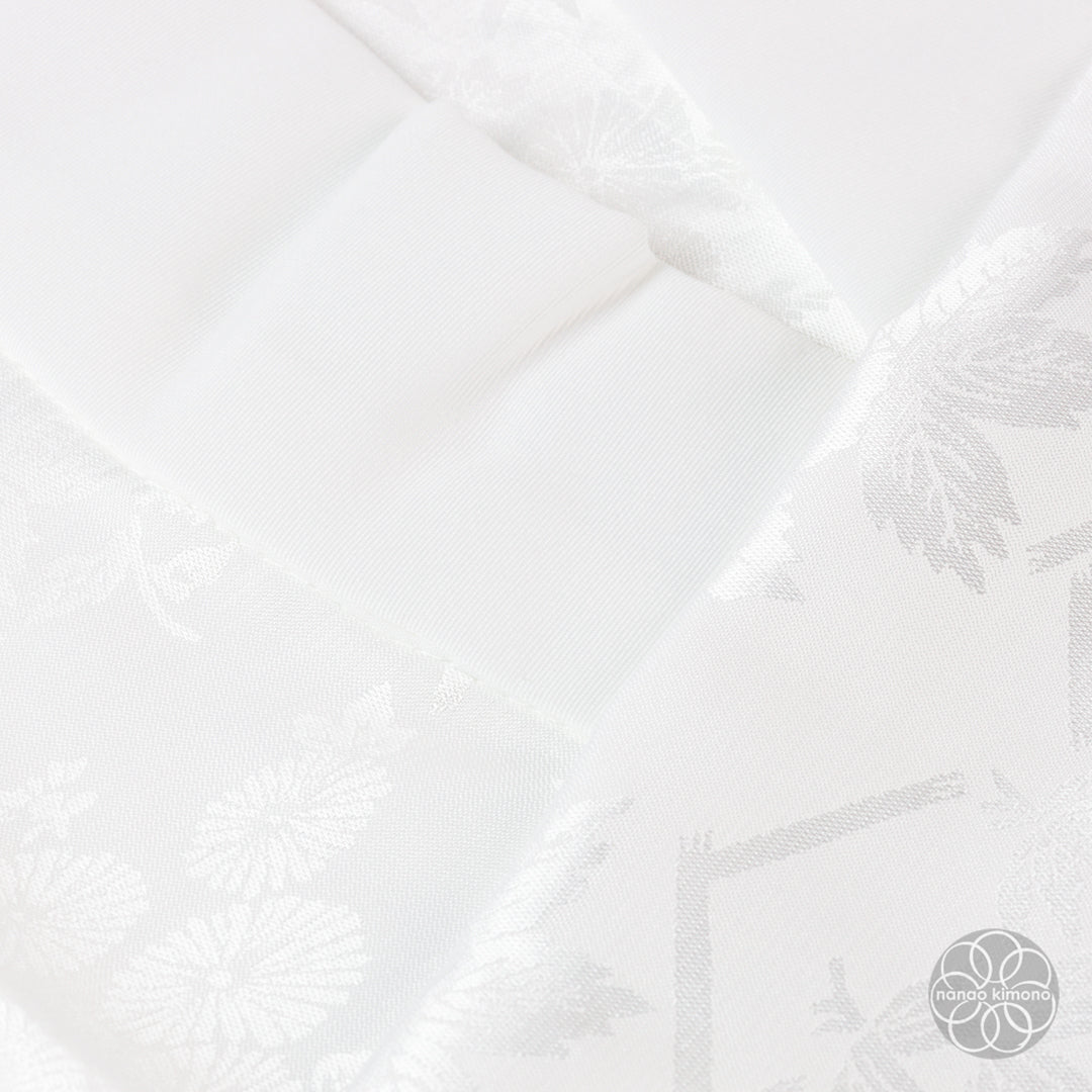 Women's Nagajuban - White Leaves