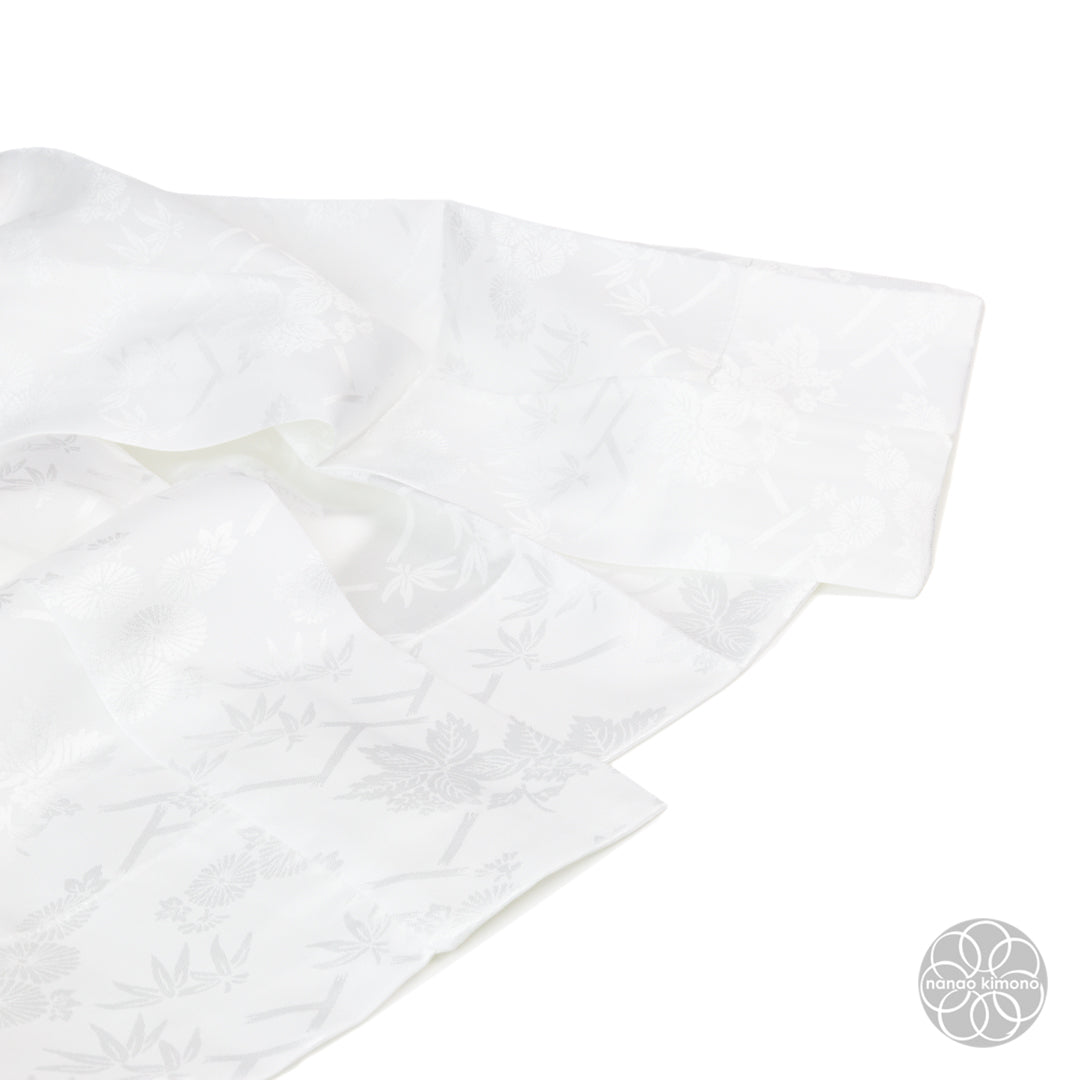 Women's Nagajuban - White Leaves