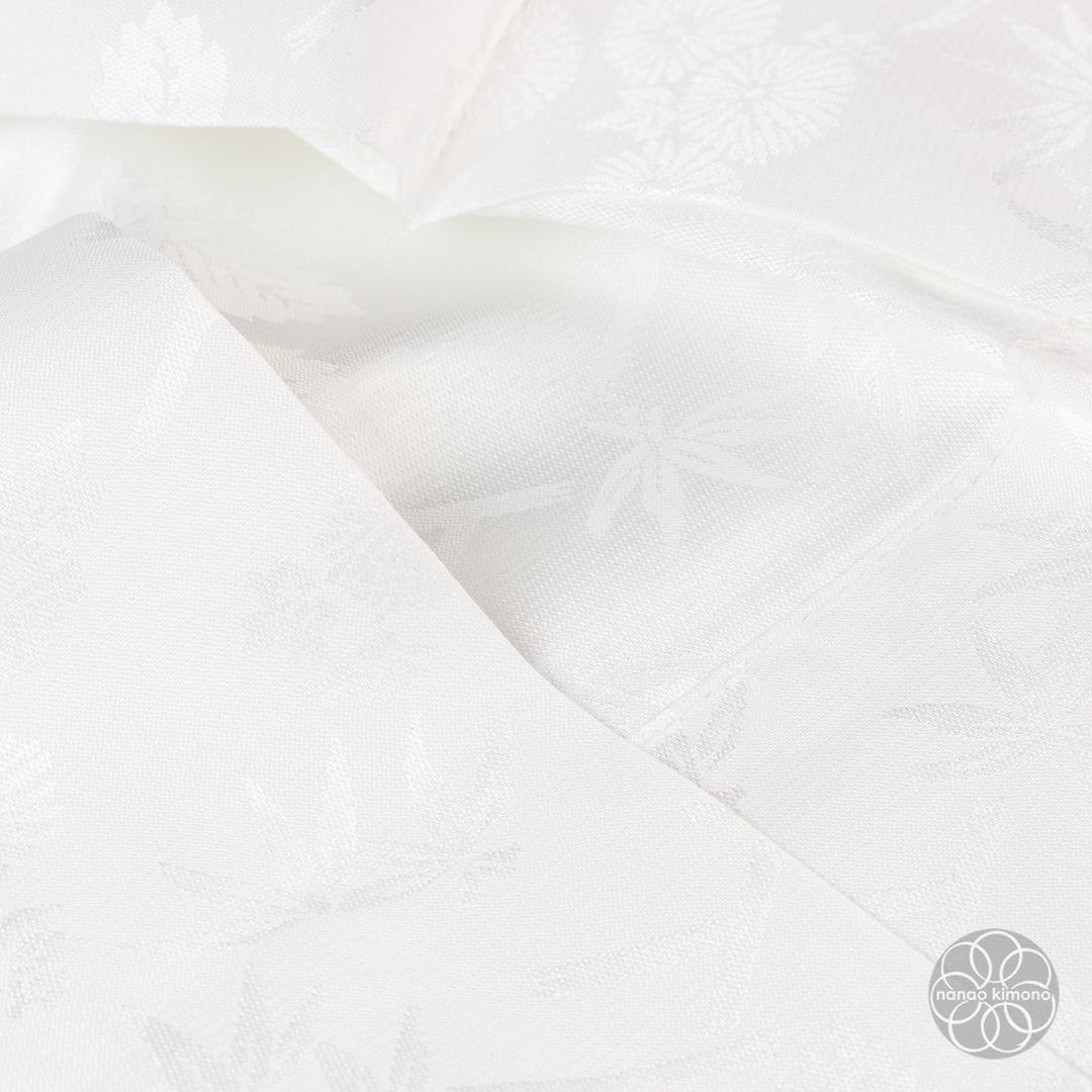 Women's Nagajuban - White Leaves