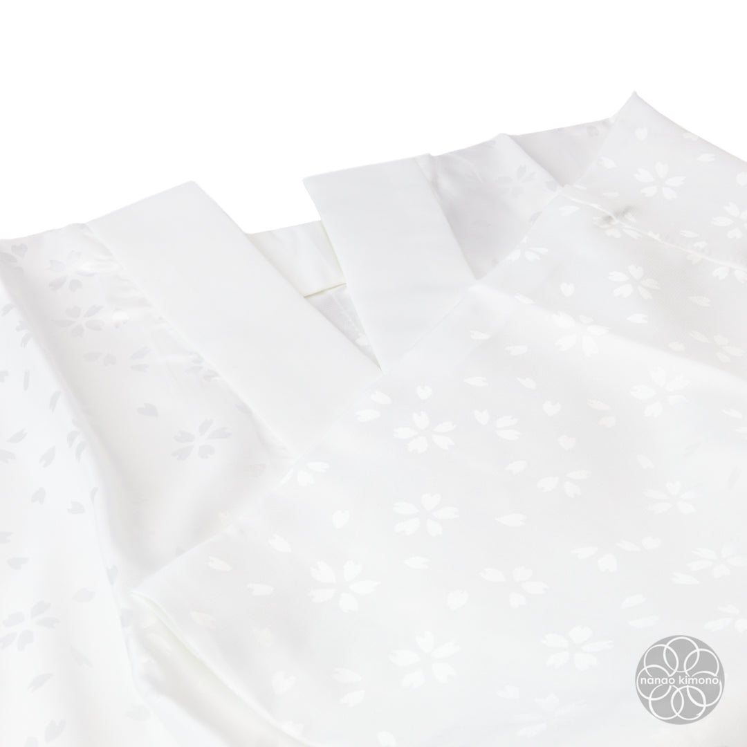 Women's Nagajuban - White Sakura