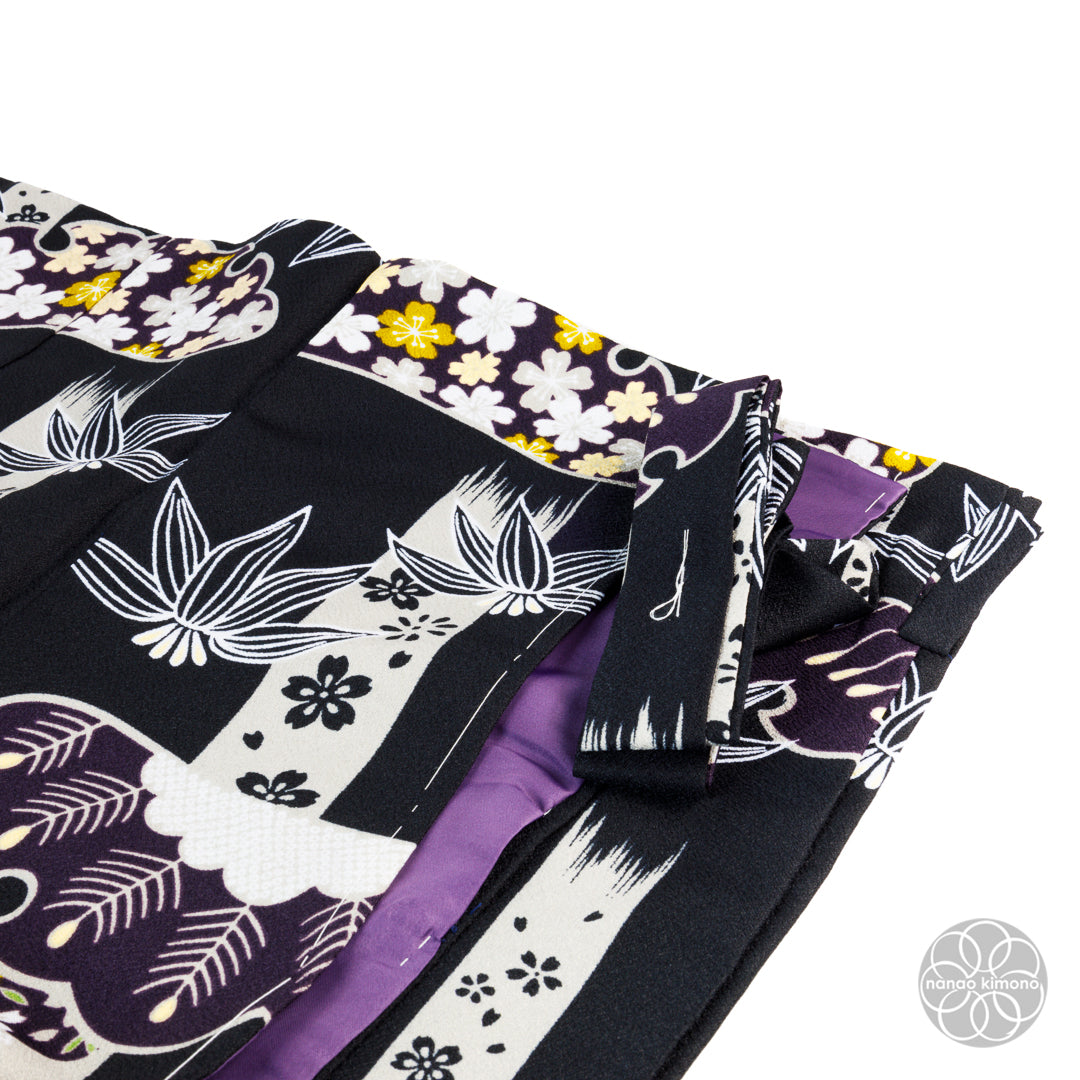 Women's Two-Piece Kimono - Black and Purple