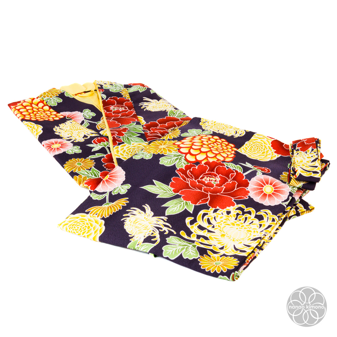 Women's Two-Piece Kimono - Black and Yellow