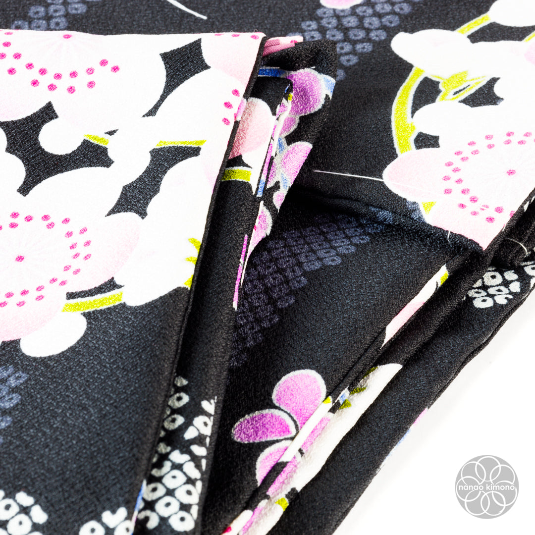 Women's Washable Kimono - Black & Purple