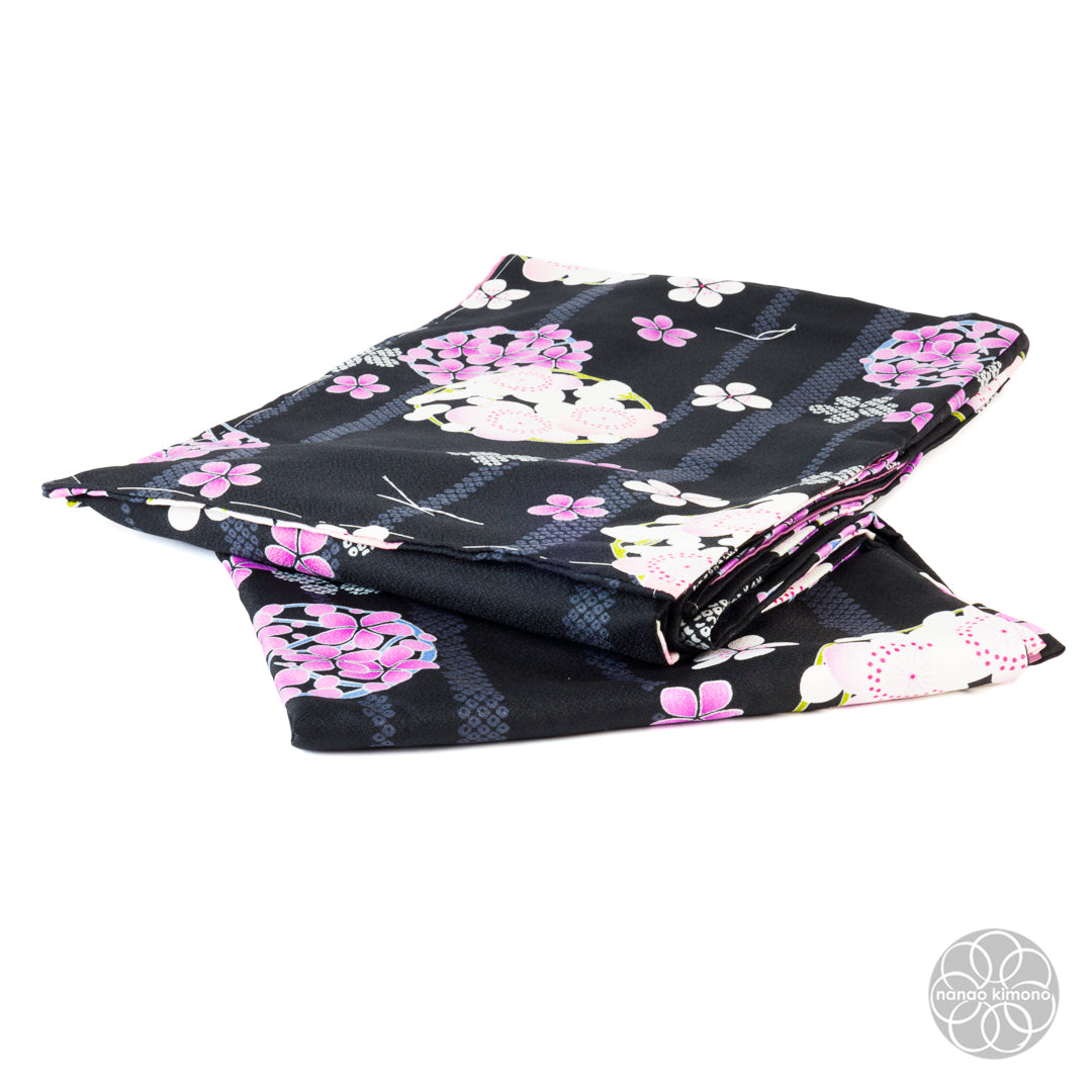 Women's Washable Kimono - Black & Purple